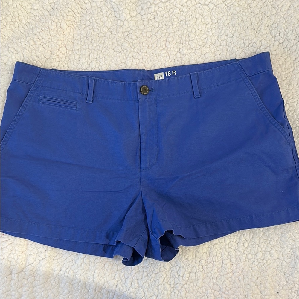 GAP Blue Bermuda Shorts Casual Cotton Blend